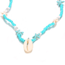 Shangjie OEM Starfish Shell Pendant Short Clavicle Short Chain Bohemia seashell  summer necklaces